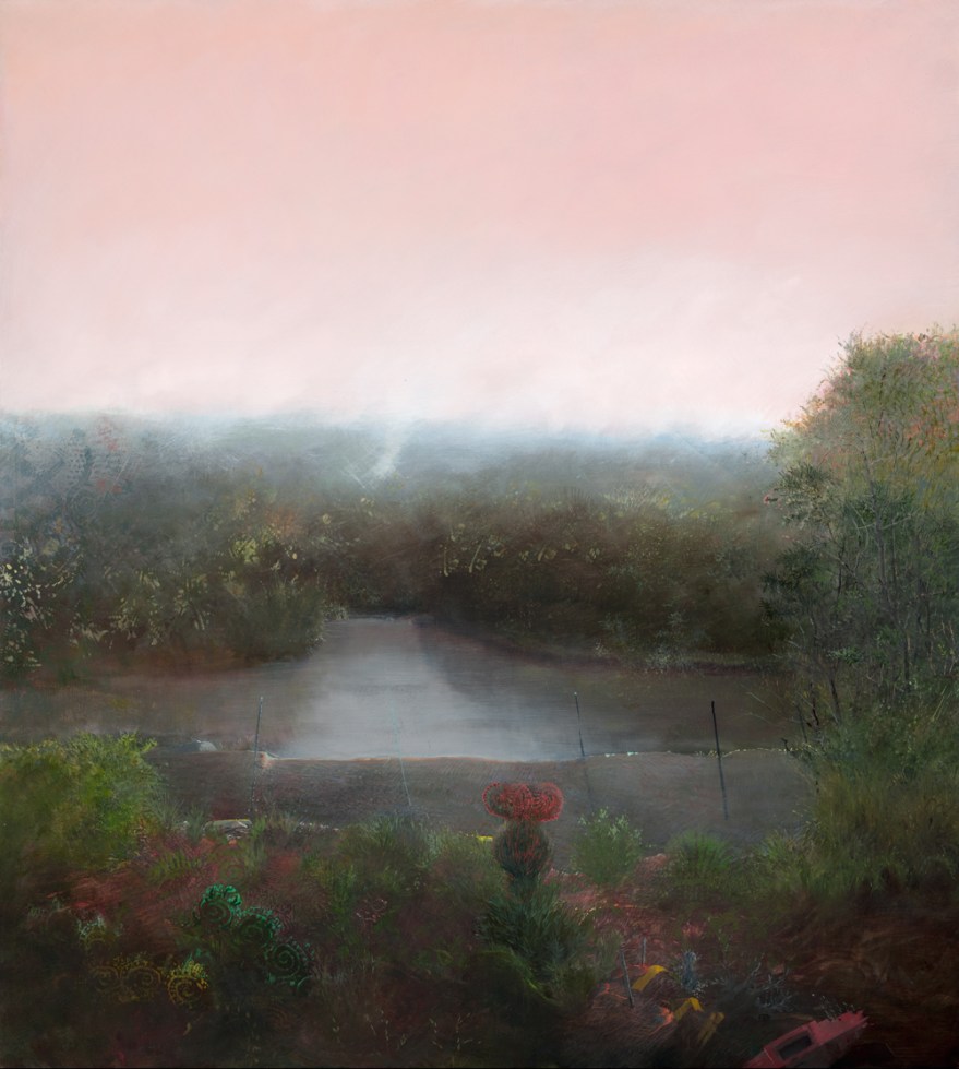 White Lake – oil on wood panel